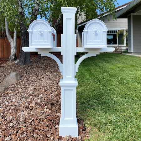 Mayne Newport Plus Double Mail Post - White 5814-W